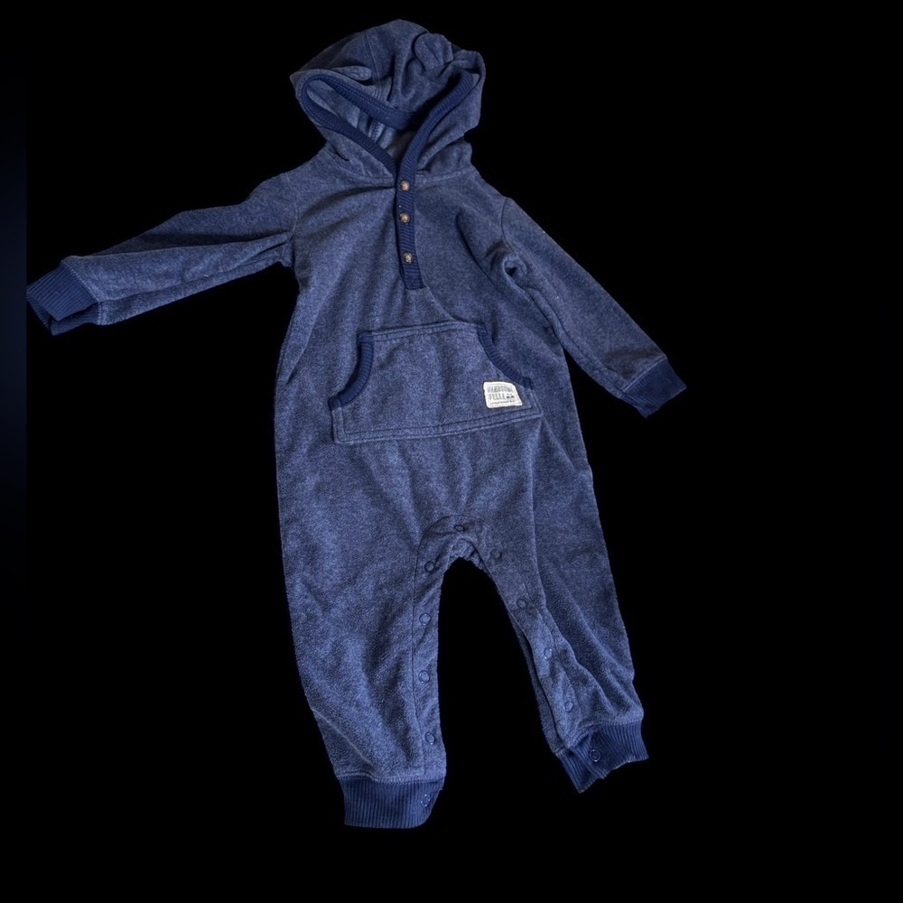 Carter’s Fleece One Piece with Fox/Raccoon Appliqué